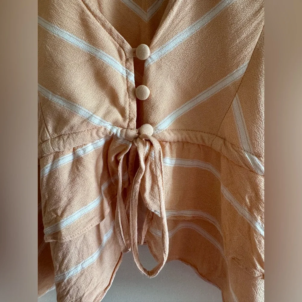 Free People Samifran Long Sleeve Top-Peach